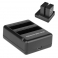 Зарядка-кроватка для 2-х аккумуляторов Gopro 4 с проводом USB (не оригинал)