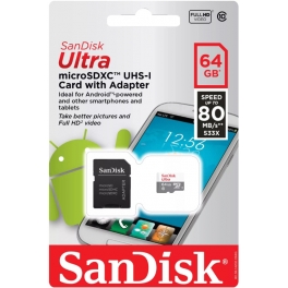 Модуль памяти micro SD 64 Gb SanDisk Ultra speed