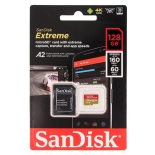 Карта памяти MicroSD 128 Gb SanDisk Extreme Class 10 Extreme A2 (160 Mb/s) +SD адаптер