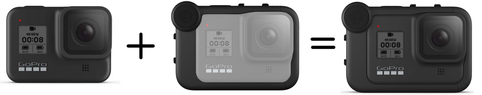 Gopro HERO8 Black Edition и рамка с микрофоном MediaMod